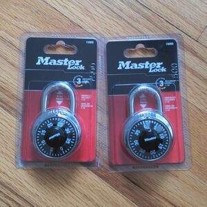 2! NIP Master Lock Combination Locks